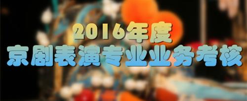 男人肏女人视频网站国家京剧院2016年度京剧表演专业业务考...